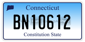 BN10612  license plate in CT