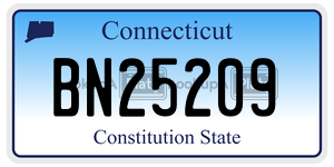 BN25209 license plate in Connecticut