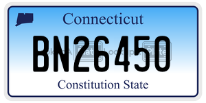 BN26450 license plate in Connecticut