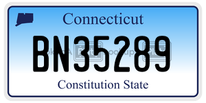 BN35289 license plate in Connecticut