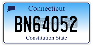 BN64052 license plate in Connecticut