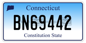 BN69442 license plate in Connecticut