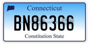 BN86366  license plate in CT