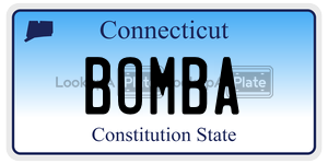 BOMBA license plate in Connecticut