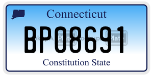 BP08691 license plate in Connecticut