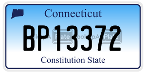 BP13372  license plate in CT
