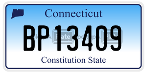 BP13409  license plate in CT