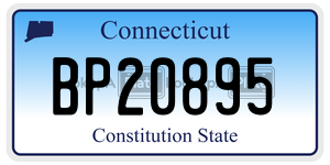 BP20895 license plate in Connecticut