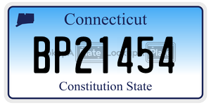 BP21454 license plate in Connecticut