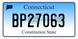 BP27063 license plate in Connecticut