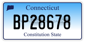 BP28678 license plate in Connecticut