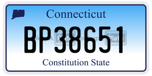 BP38651 license plate in Connecticut