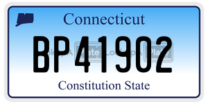 BP41902 license plate in Connecticut