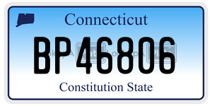 BP46806 license plate in Connecticut