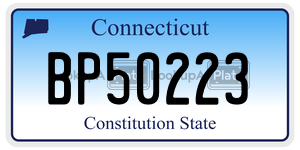 BP50223 license plate in Connecticut