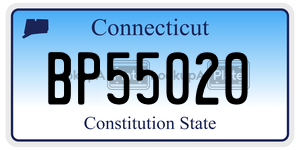 BP55020 license plate in Connecticut