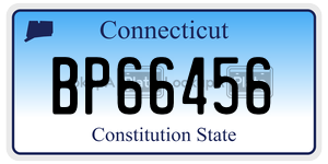 BP66456 license plate in Connecticut
