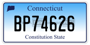 BP74626 license plate in Connecticut