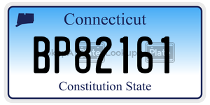BP82161 license plate in Connecticut