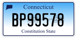 BP99578 license plate in Connecticut