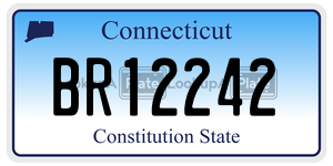 BR12242  license plate in CT