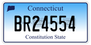BR24554 license plate in Connecticut