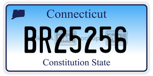 BR25256  license plate in CT