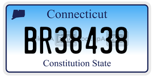 BR38438 license plate in Connecticut