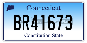 BR41673 license plate in Connecticut