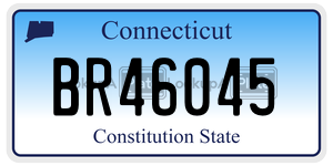 BR46045 license plate in Connecticut