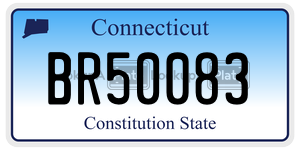 BR50083 license plate in Connecticut