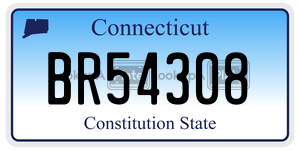 BR54308 license plate in Connecticut