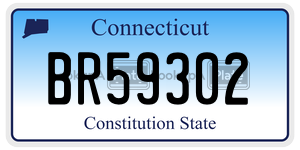 BR59302 license plate in Connecticut