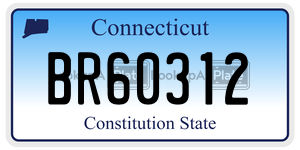 BR60312 license plate in Connecticut