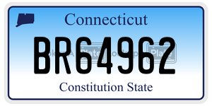 BR64962 license plate in Connecticut