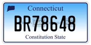 BR78648 license plate in Connecticut