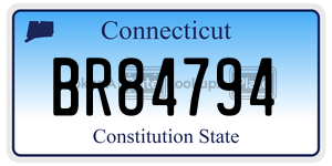 BR84794 license plate in Connecticut
