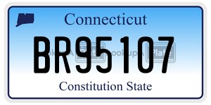 BR95107 license plate in Connecticut
