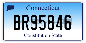 BR95846  license plate in CT