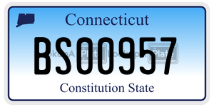 BS00957 license plate in Connecticut