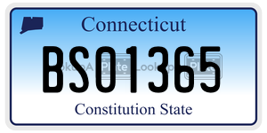 BS01365  license plate in CT