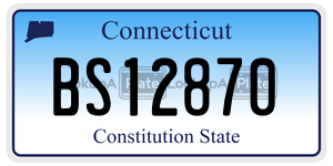 BS12870 license plate in Connecticut