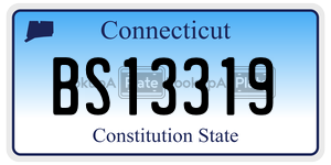 BS13319 license plate in Connecticut