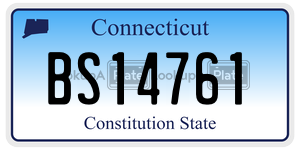 BS14761 license plate in Connecticut