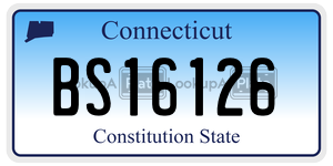 BS16126 license plate in Connecticut