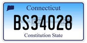 BS34028 license plate in Connecticut