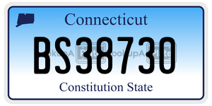 BS38730 license plate in Connecticut
