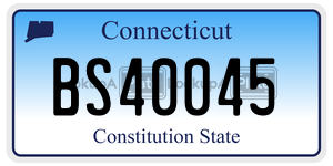 BS40045 license plate in Connecticut