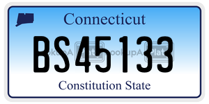BS45133 license plate in Connecticut