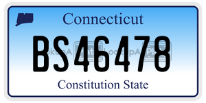 BS46478  license plate in CT